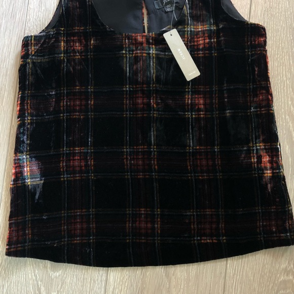 J.CREW tartan plaid velvet tank - Picture 4 of 8